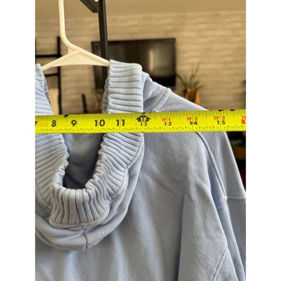 Aerie Blue Light Weight Fleece Pullover Hooded Sweatshirt Womens Size XXS - Picture 4 of 8